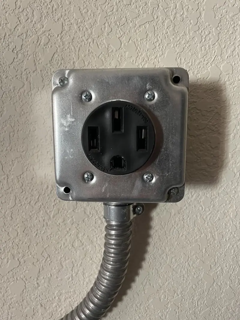 NEMA 14-50 outlet installed for Smart Home Electrical in Dunn
